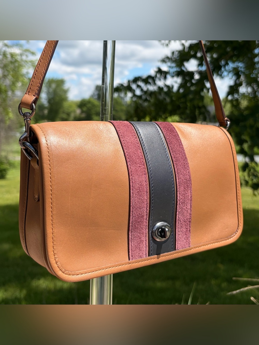 Coach LE 75th Anniversary Penny Pocket Purse Saddle Brown Leather F57461 EUC - Picture 16 of 17